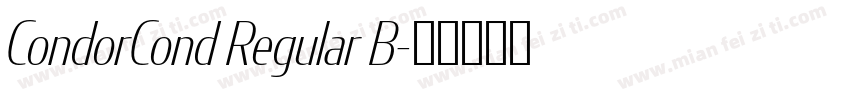 CondorCond Regular B字体转换